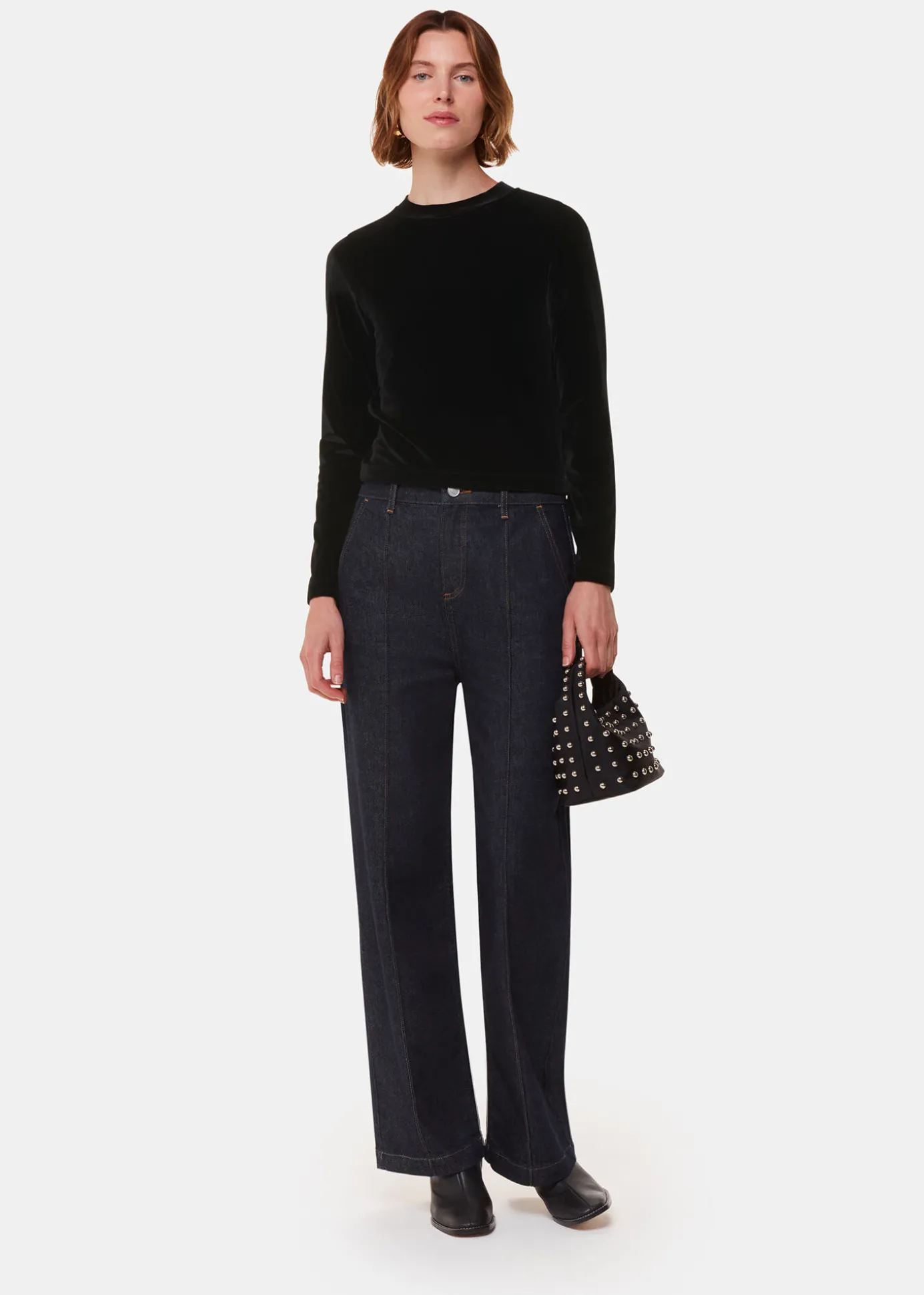 Black Olivia Velvet Top