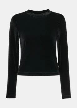 Black Olivia Velvet Top
