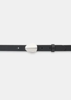 Black Oval Buckle Belt