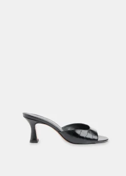 Black Pia Slip On Mule