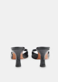 Black Pia Slip On Mule