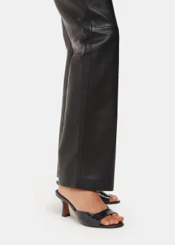 Black Pia Slip On Mule