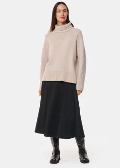 Black Ponte Full Skirt