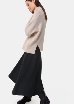 Black Ponte Full Skirt
