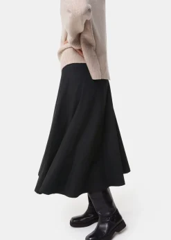 Black Ponte Full Skirt