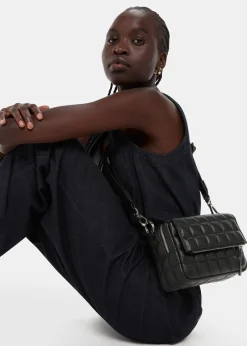 Black Quilted Bibi Crossbody Bag