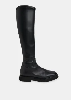 Black Quin Stretch Knee High Boot