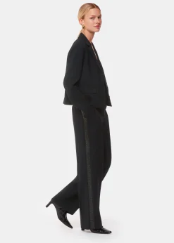 Black Quinn Sequin Stripe Trouser