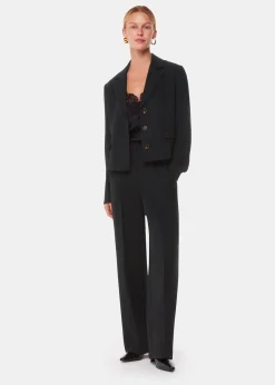 Black Quinn Sequin Stripe Trouser