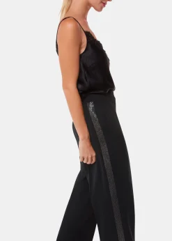 Black Quinn Sequin Stripe Trouser