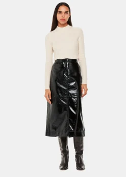 Black Rachel Patent Leather Skirt