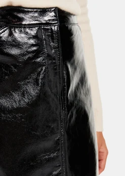 Black Rachel Patent Leather Skirt
