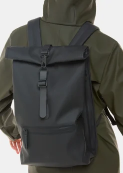 Black Rains Roll Top Backpack
