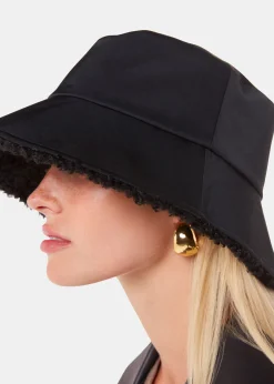 Black Reversible Borg Bucket Hat