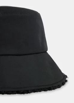 Black Reversible Borg Bucket Hat