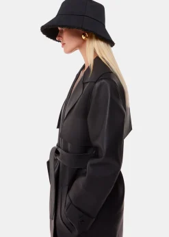 Black Reversible Borg Bucket Hat