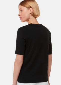 Black Rosa Double Trim T-Shirt