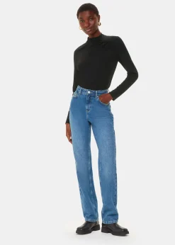 Black Ruched Front Detail Jersey Top