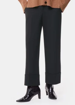 Black Sabrina Turn Up Trouser