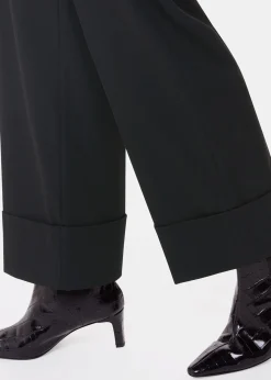 Black Sabrina Turn Up Trouser