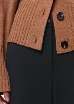 Black Sabrina Turn Up Trouser