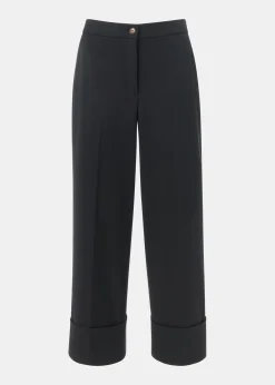 Black Sabrina Turn Up Trouser