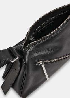Black Seva Triple Zip Shoulder Bag