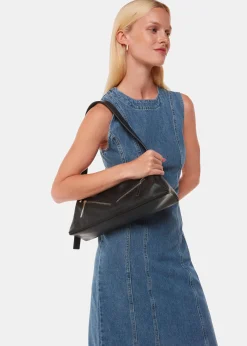 Black Seva Triple Zip Shoulder Bag