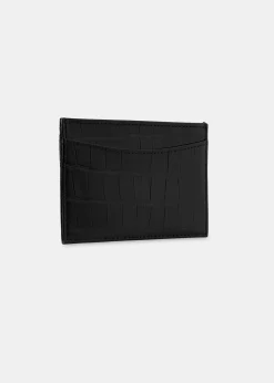 Black Shiny Croc Card Holder