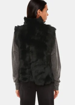 Black Short Toscana Sheepskin Gilet