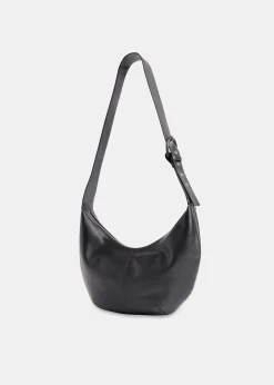 Black Sia Curved Crossbody Bag