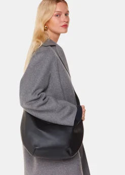 Black Sia Curved Crossbody Bag