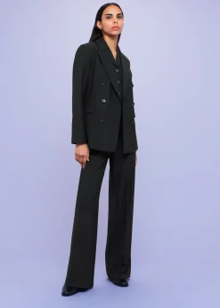 Black Sian Wool Blend Blazer