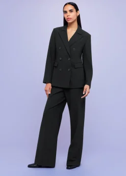 Black Sian Wool Blend Blazer