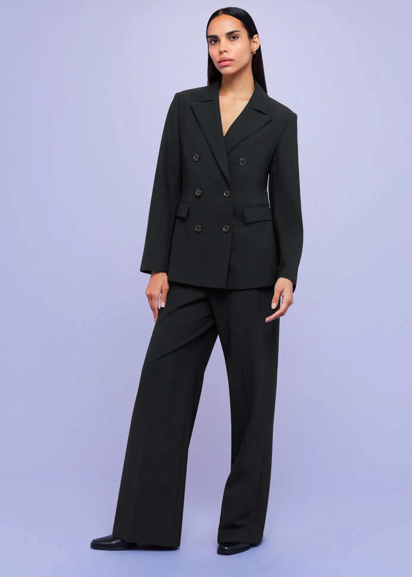 Black Sian Wool Blend Blazer