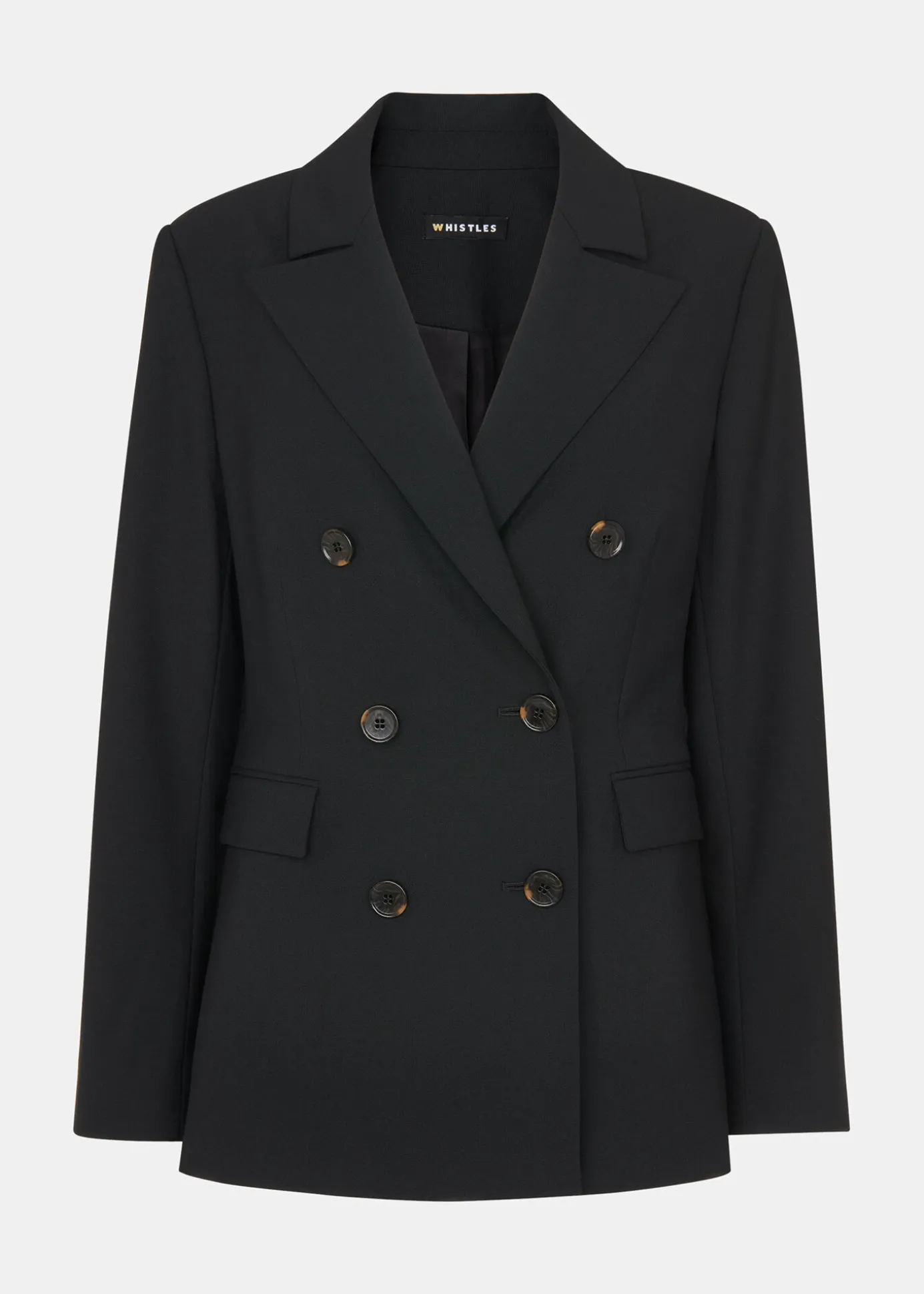 Black Sian Wool Blend Blazer