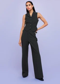 Black Sienna Wool Blend Trouser