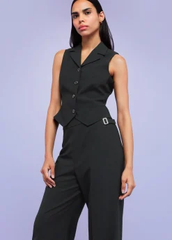 Black Sienna Wool Blend Trouser