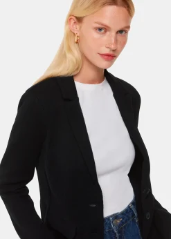 Black Slim Jersey Jacket