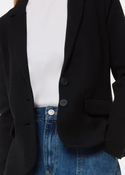 Black Slim Jersey Jacket