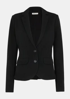 Black Slim Jersey Jacket