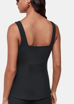 Black Sofia Crepe Waistcoat