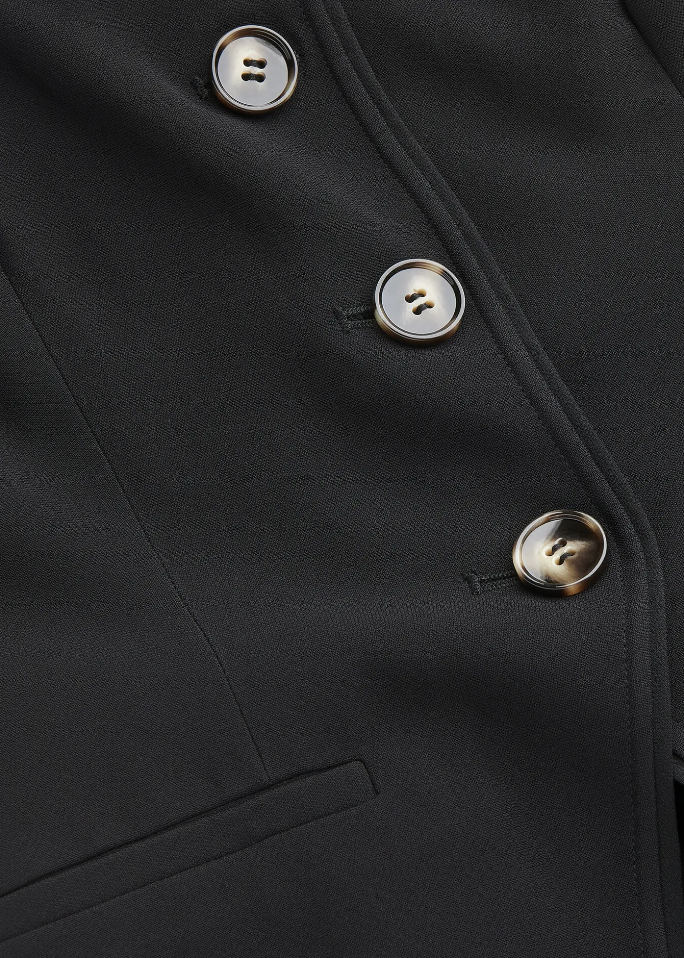 Black Sofia Crepe Waistcoat