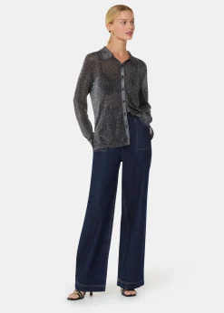 Black Sparkle Knit Shirt