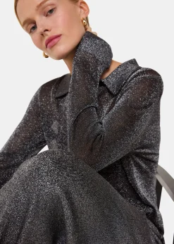 Black Sparkle Knit Shirt