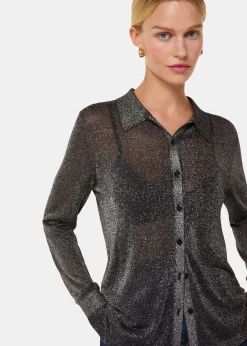 Black Sparkle Knit Shirt
