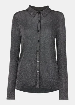 Black Sparkle Knit Shirt