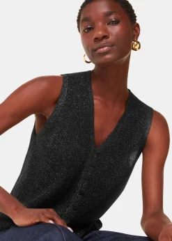 Black Sparkle Knit Tank
