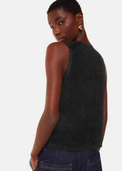 Black Sparkle Knit Tank