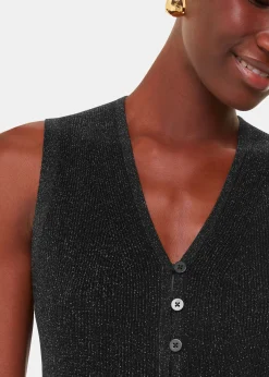 Black Sparkle Knit Tank